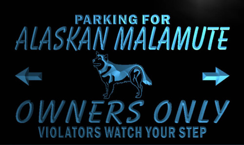 Alaskan Malamute Owners Only Neon Light Sign